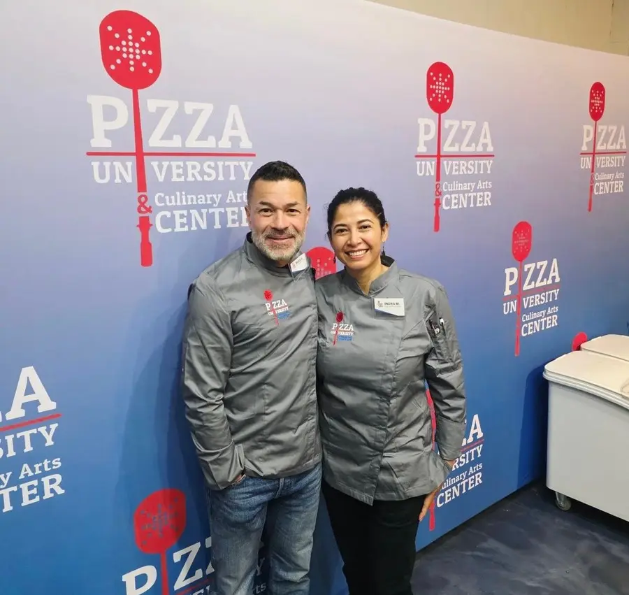 Pizza chef handcrafting slow-fermented dough